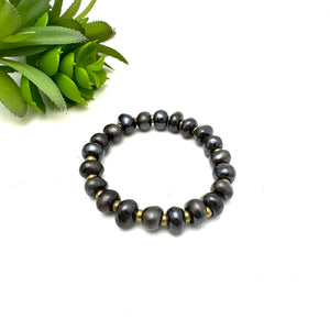 Hematite Look Ceramic Bracelet