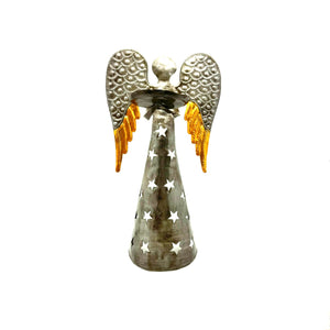 Angel Votive Candle Holder- Gold Tipped Wings