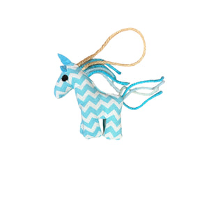 Little Unicorn Ornament- Turquoise Chevron