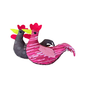 Patchwork Rooster Stuffed Animal