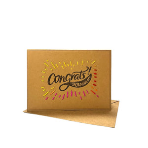 Rosie's Handmade Cards- Congrats You Did It! (Kraft)