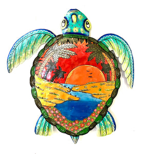 Painted  Sunset Sea Turtle