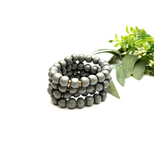 Simple Ceramic Bracelet- Great Grey