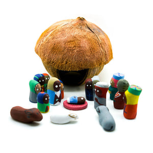 Coconut Nativity Set