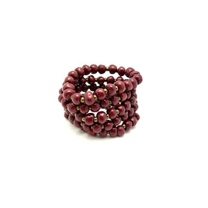 Simple Ceramic Bracelet- Very Berry