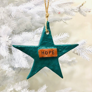 Ceramic Ornament - Hope Star
