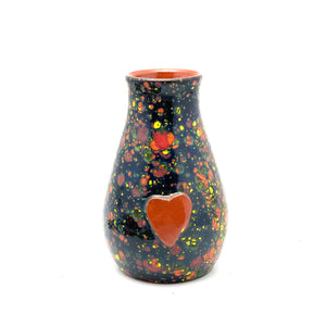 Calliope Heart Vase - Black Sprinkles