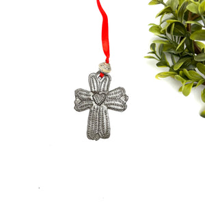 Small Cross Heart Ornament