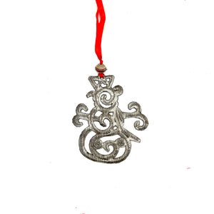 Metal Snowman Ornament