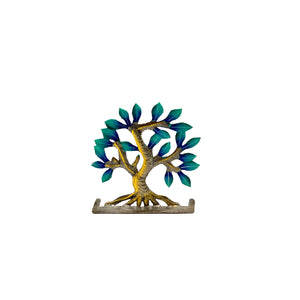 Tiny Standing Turquoise Blue Tree of Life