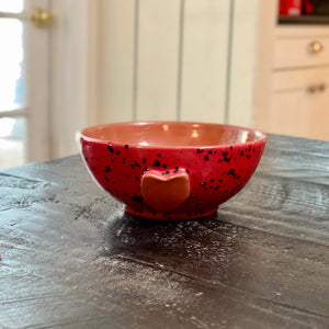 Calliope Heart Ice-Cream Bowls - Ladybug Red