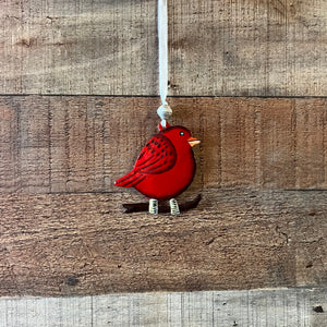Fat Red Bird Ornament
