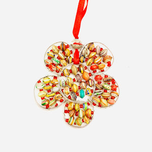 Cereal Box Wire Flower Ornament