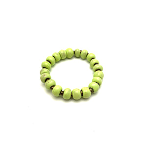 Simple Ceramic Bracelet- Spring Green