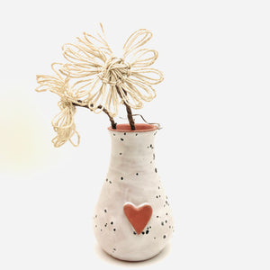 Calliope Heart Vase - Dalmation with Heart