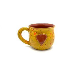 Calliope Heart Mug - Yellow Confetti