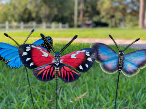 Realistic Butterfly Garden Stake