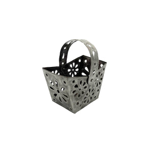 Floral Metal Basket