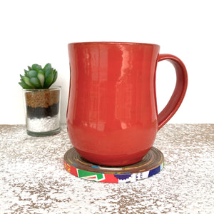 Handmade Mug - Coral Red