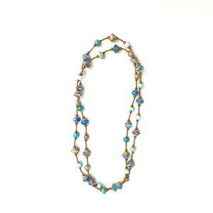 Haitian Signature Necklace- Pastels with Cereal Box Beads